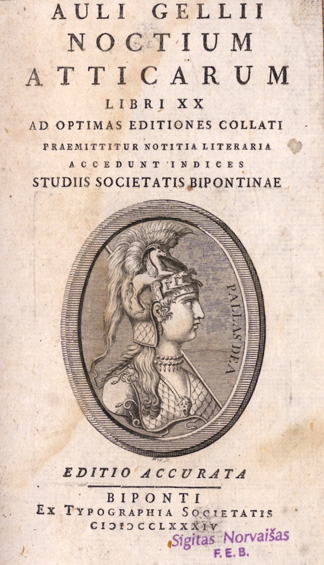 Knyga „Noctium atticarum libri XX“
