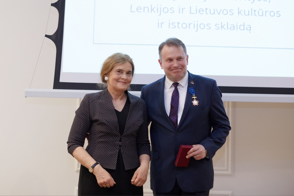 Muziejaus vadovui dr. Vydui Dolinskui įteiktas svarbus Lenkijos Respublikos apdovanojimas