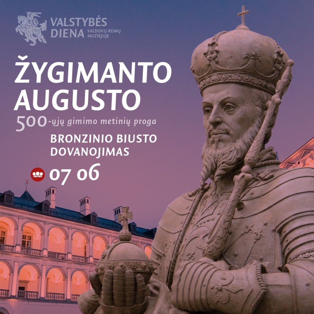 Lietuvos didžiojo kunigaikščio ir Lenkijos karaliaus Žygimanto Augusto bronzinio biusto perdavimo Valdovų rūmų muziejui ceremonija