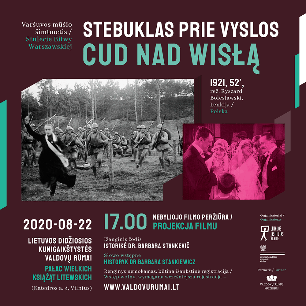Varšuvos mūšio šimtmetis. Nebyliojo filmo „Stebuklas prie Vyslos“ peržiūra