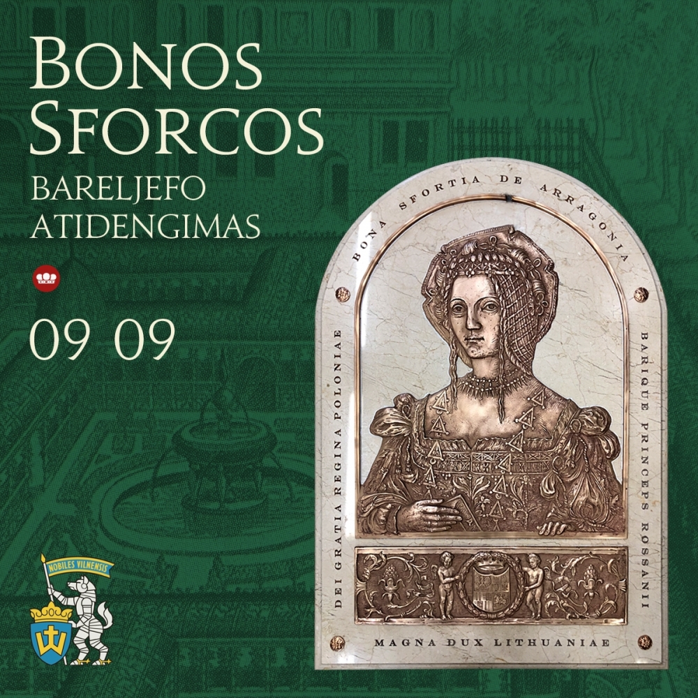 BONOS SFORCOS bareljefo atidengimas