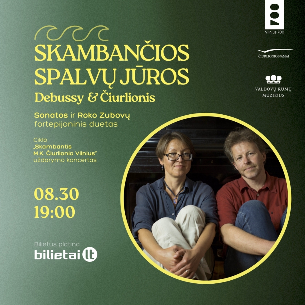  Koncertas „Skambančios spalvų Jūros. Debussy ir Čiurlionis“