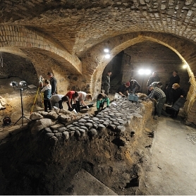 In the Palace archaeologists excavated finds dating back of an era of Lithuanian Grand Duke Vytautas