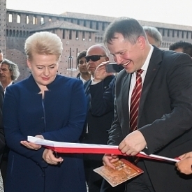 President of the Republic of Lithuania has opened an exhibition of the Palace Museum in Milan’s Sforza Castle