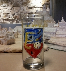 Heraldic signs on the glass